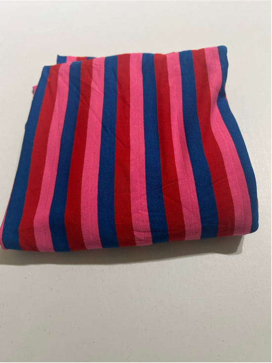 Unbranded Other - Fabric: 26”x60” Red Pink Striped Stretch Fabric